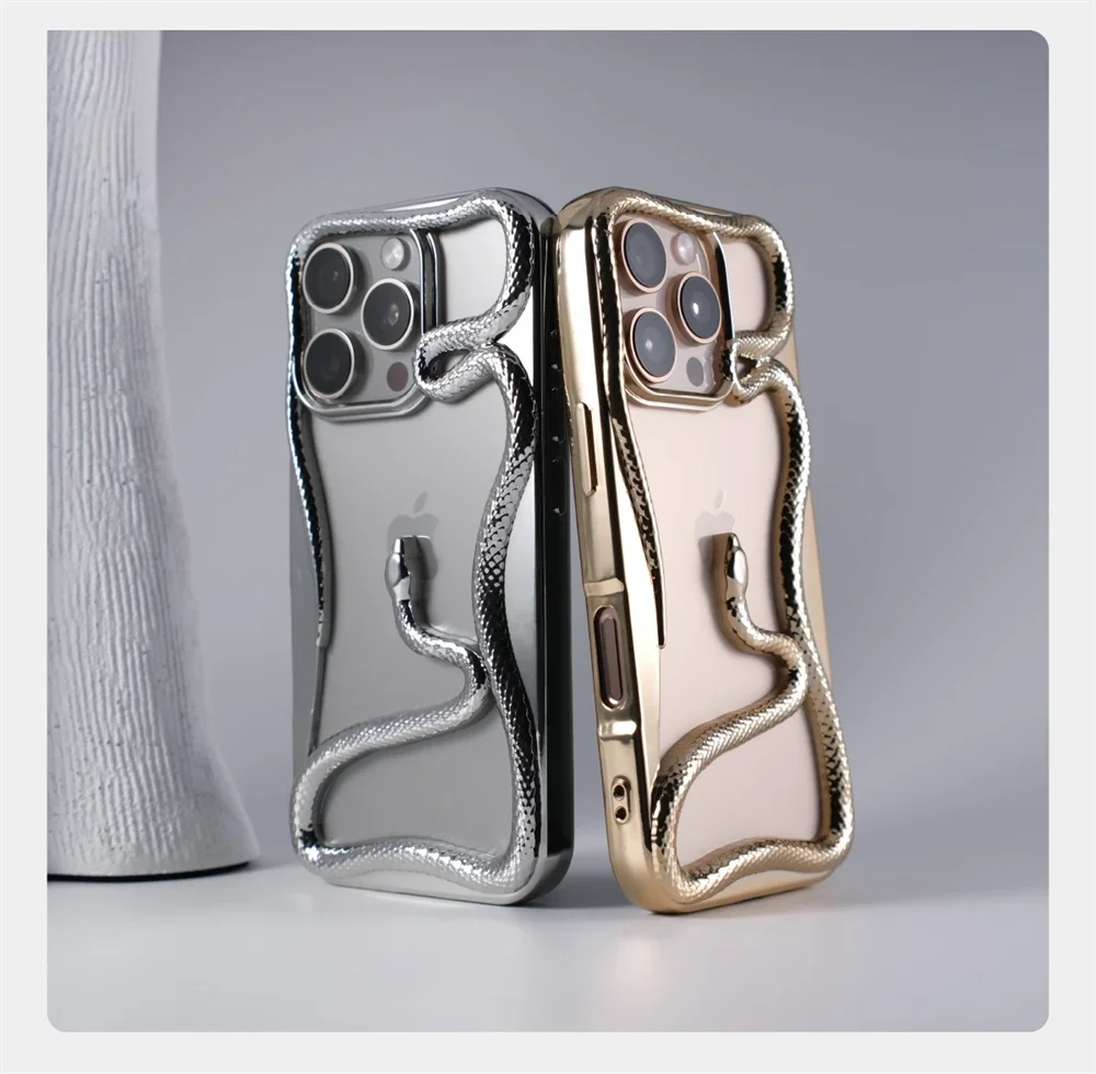 Two snake-themed iPhone cases.