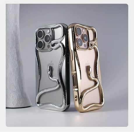 Two snake-themed iPhone cases.
