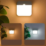two square lights on a wall