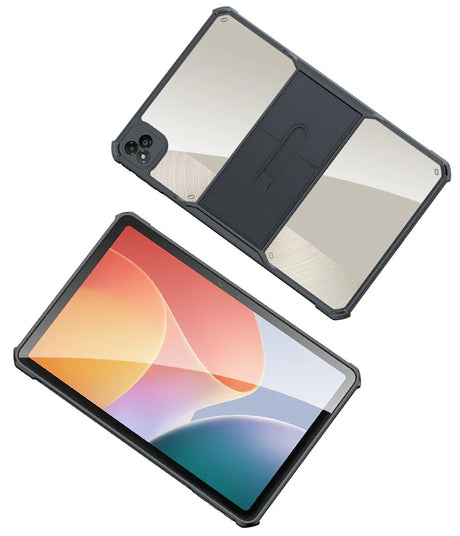Two tablets with protective cases.