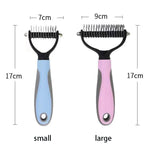 two different types of hairbrushes with a small and large size