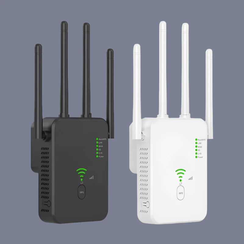 Two different types of wifi routers are shown in this image