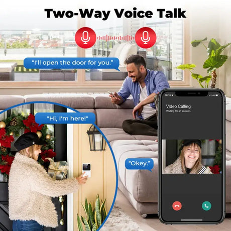 Two way voice talk with a smartphone