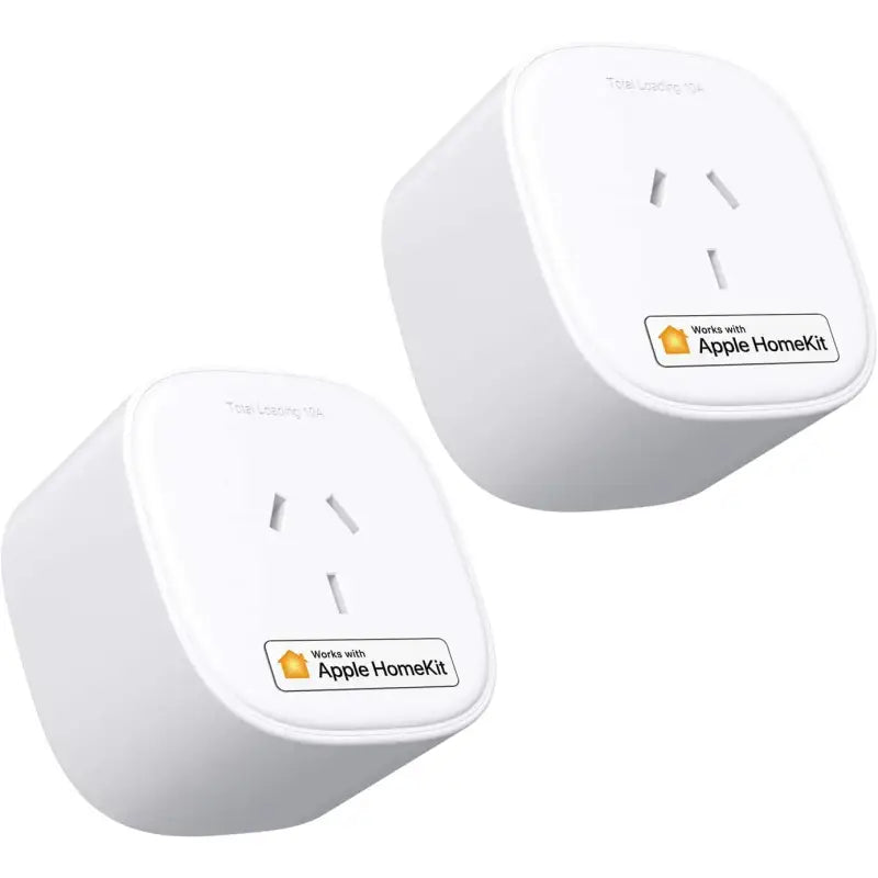 two white smart home security devices