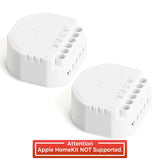 two white smoke detector smoke detectors with the text apple home not supported