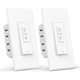 two white switches on a white background