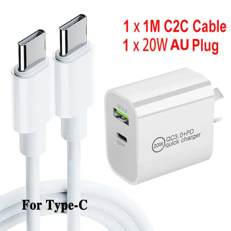 2 in 1 usb type c cable for apple iphone ipad ipad