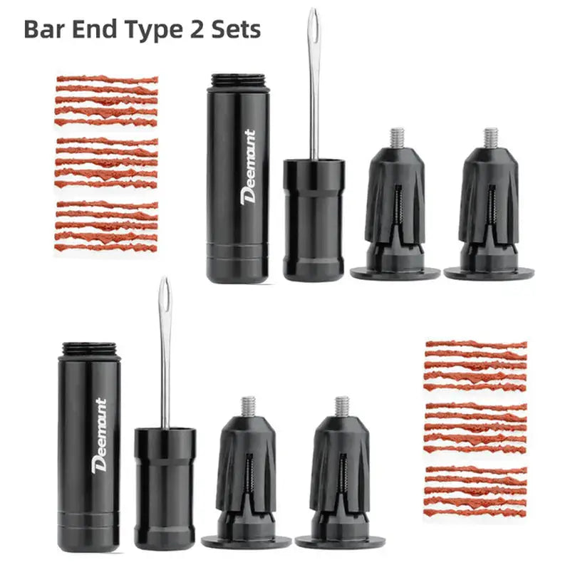 a set of four different types of bar end type 2 sets