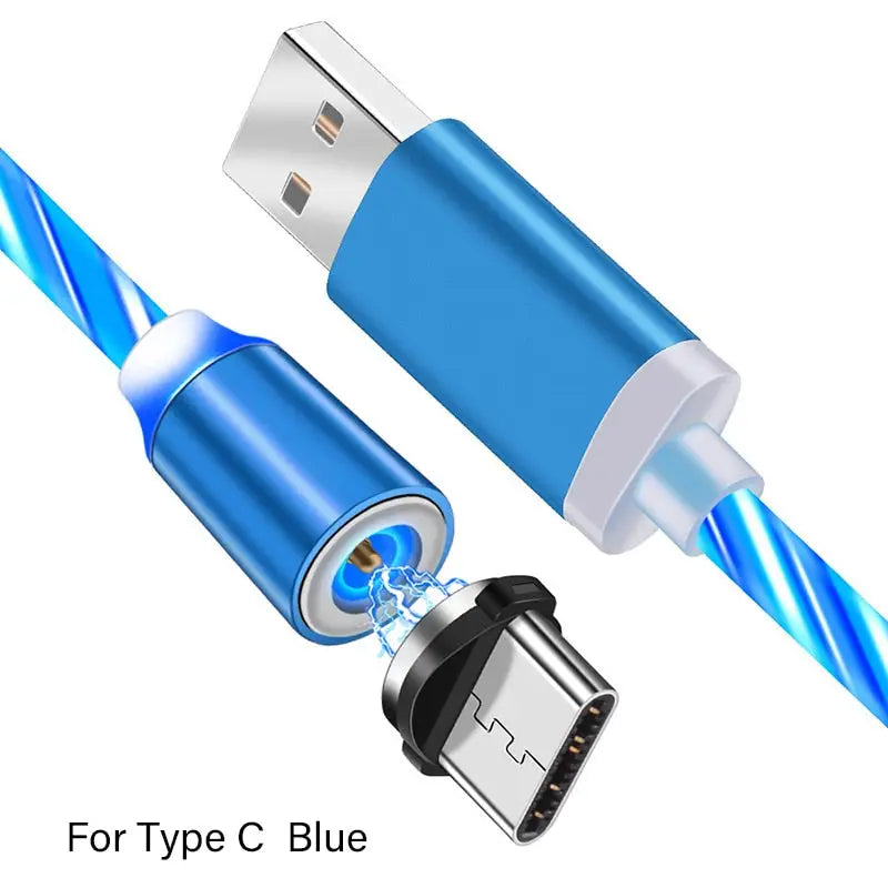 a close up of a blue cable connected to a usb cable