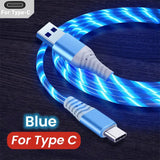 a close up of a blue cable connected to a type c