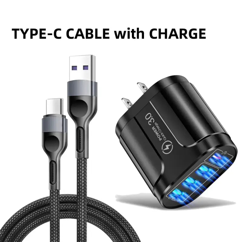 type - c cable with charger