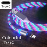 a usb cable with colorful lights on it