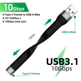 usb type c male to type c female cable