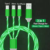 3 in 1 usb cable for iphone, ipad, and android