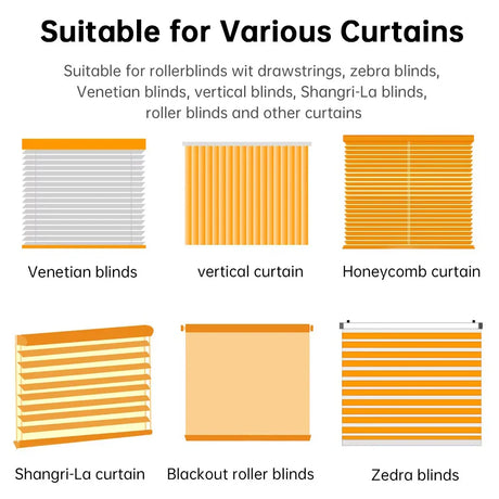 Various types of curtains.
