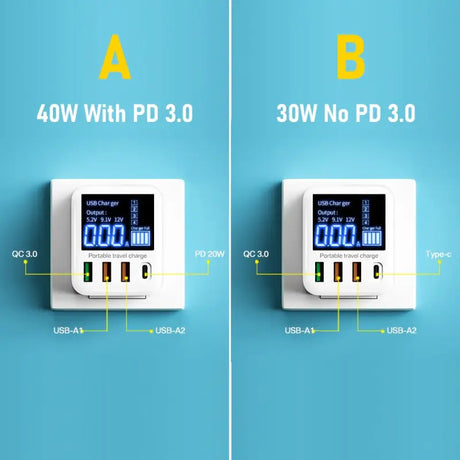 two different images of a digital clock