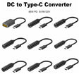 a set of different types of usb to type c converter