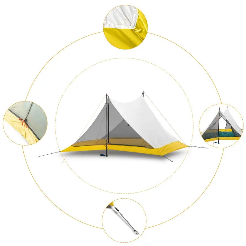the tent with all the components in it