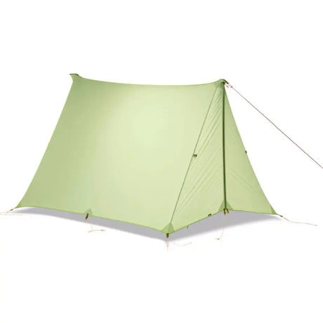 the north face tent is shown in green