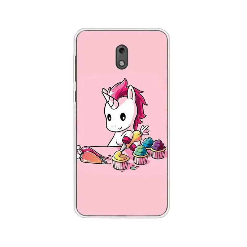 unicorn eating cupcakes phone case