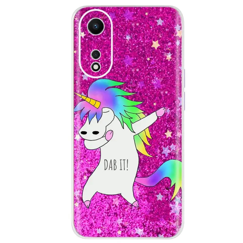 unicorn glitter phone case