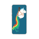 unicorn riding on a rainbow horse phone case