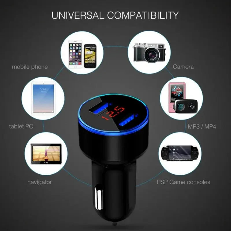 universal car charger with led