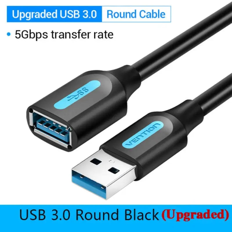 usb 3 0 round black cable