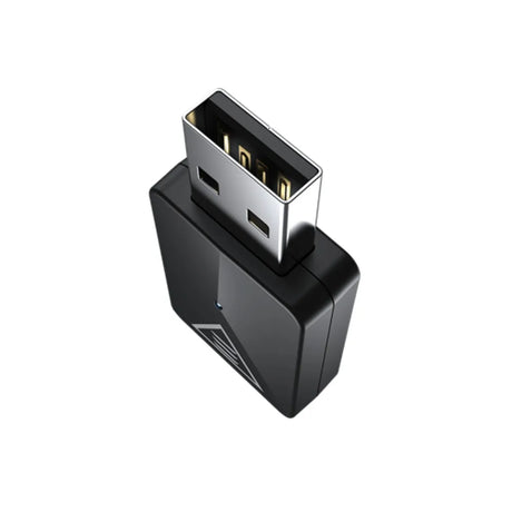 USB adapter or dongle with a black plastic casing.