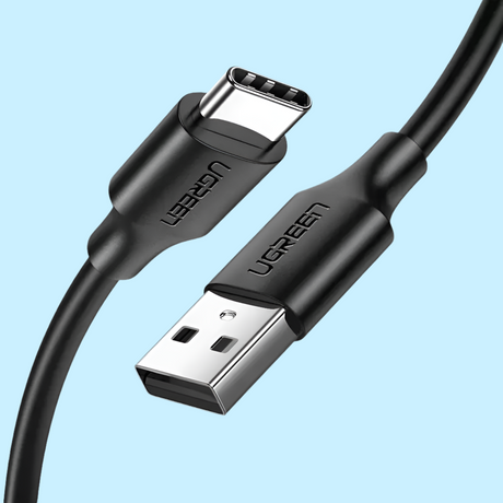 USB-C to USB-A cable with ’UGREEN’ branding.