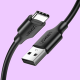 USB-C to USB-A cable with ’UGREEN’ branding.