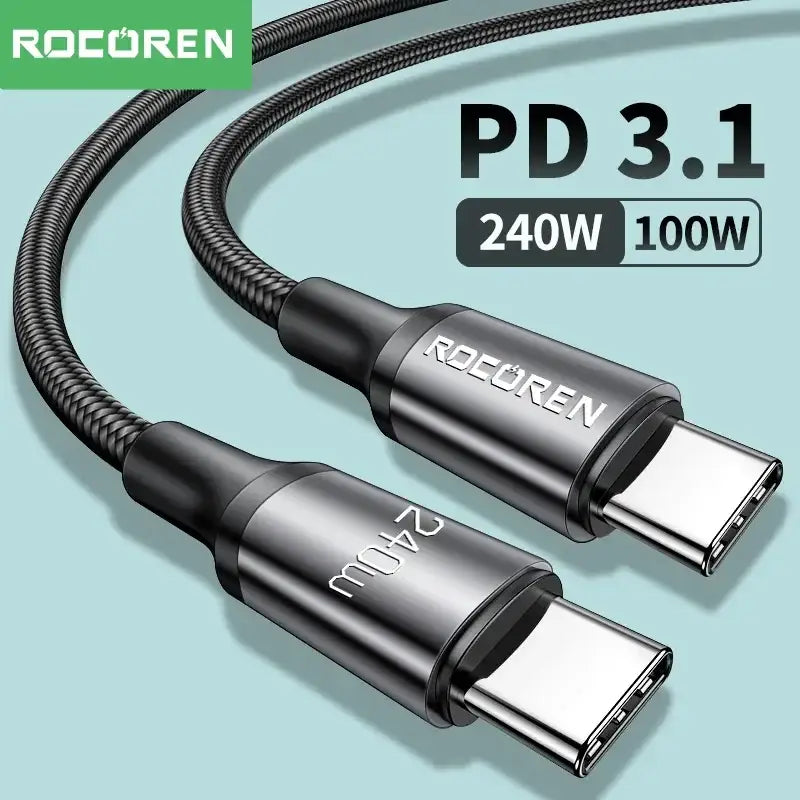 A usb cable with a usb cable plug attached to it