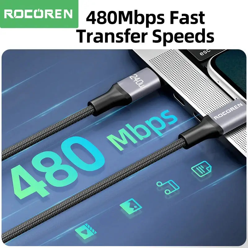 a usb cable with the words 40mp fast speed