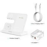 the usb charger and usb cable connected to an apple charger