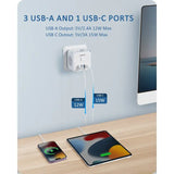 The usb usb is connected to an iphone and ipad