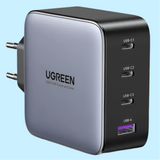 UGREEN 100W 4-Port Fast Charging Socket - USB A / Type-C Power Delivery PD Phone Charger Plug