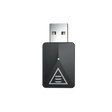 USB wireless adapter with a triangular logo and small blue indicator light.