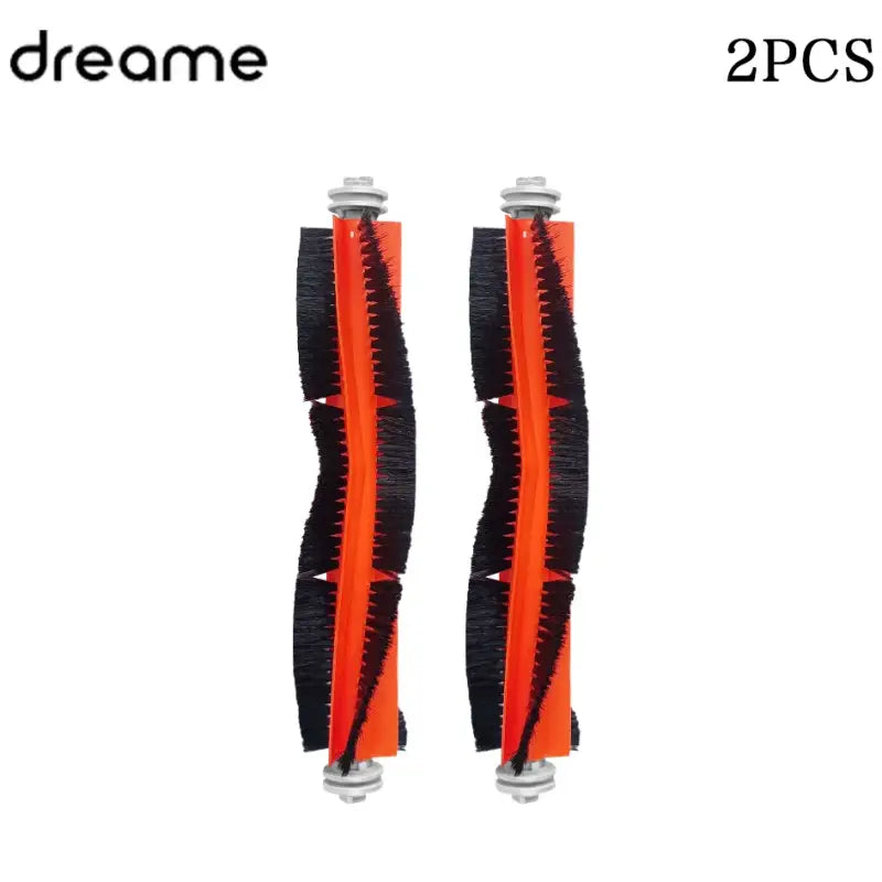 two black and orange brushes with a white background