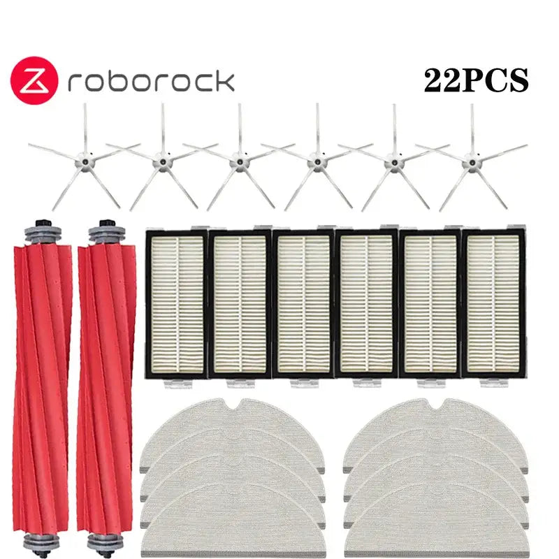 a set of 3 air filters with a red filter and a white filter