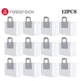 12 pack of white plastic bags with handles
