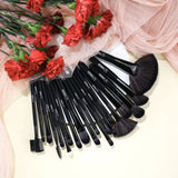 the makeup brush set with flowers