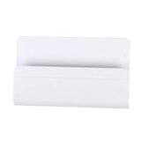 a close up of a white plastic mail holder on a white background