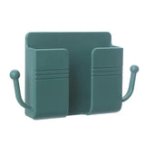 a green plastic book holder with two books