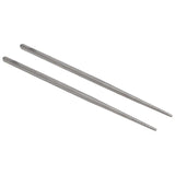 a pair of stainless steel rods