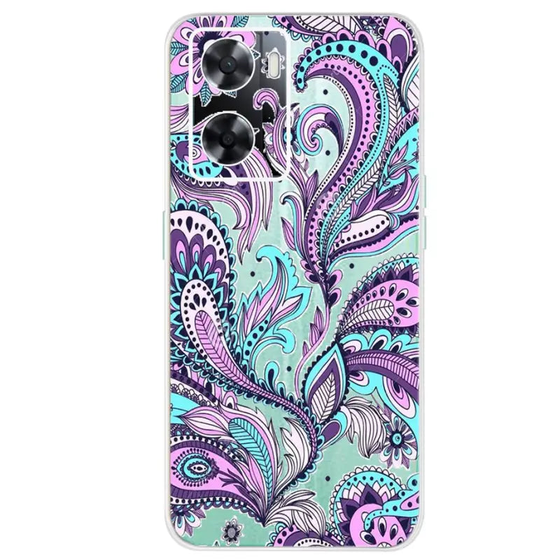 the vibrant blue and purple paisley pattern skin for the iphone