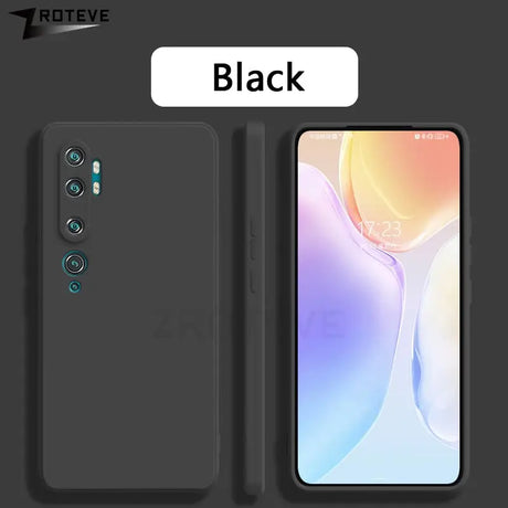 The back and front view of the black smartphone