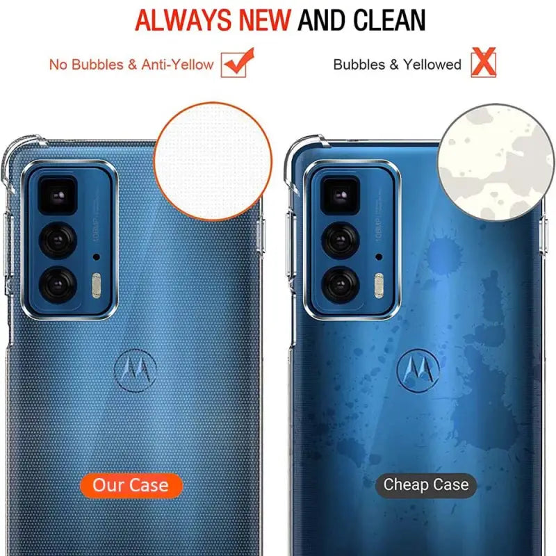 the back and front view of the galaxy s9 with the clear case