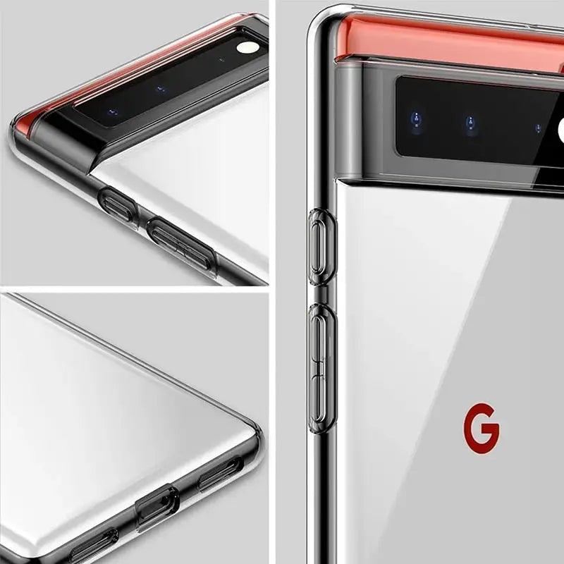 the back and side view of the google pixel case