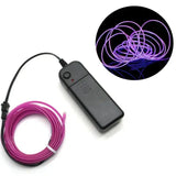 a purple light with a black cord