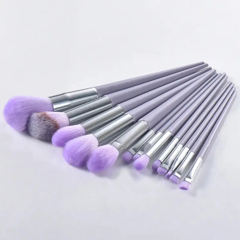 the purple makeup brush set